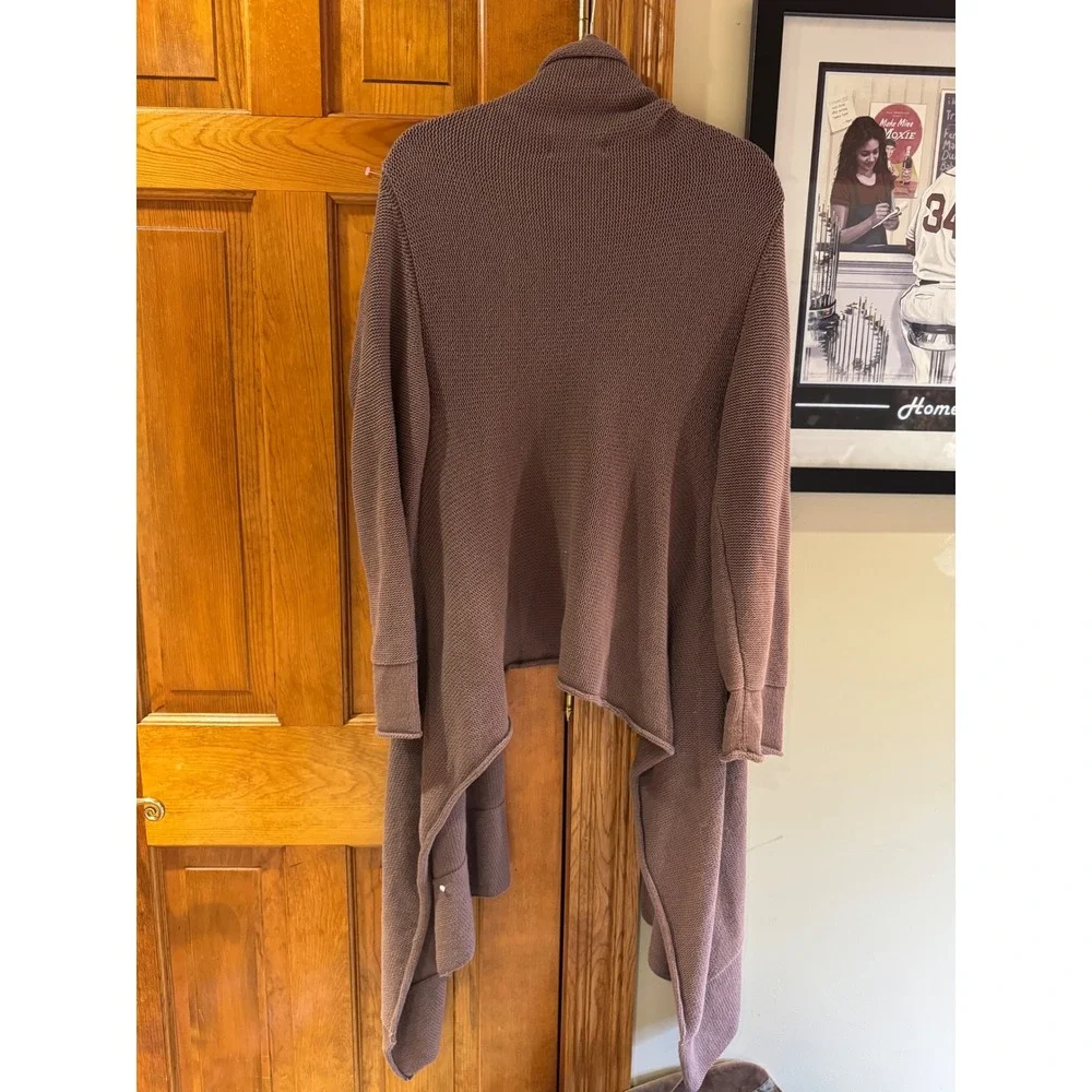Bloomingdale's‎ Open Front Cardigan Taupe Drape Coatigan Womens XL